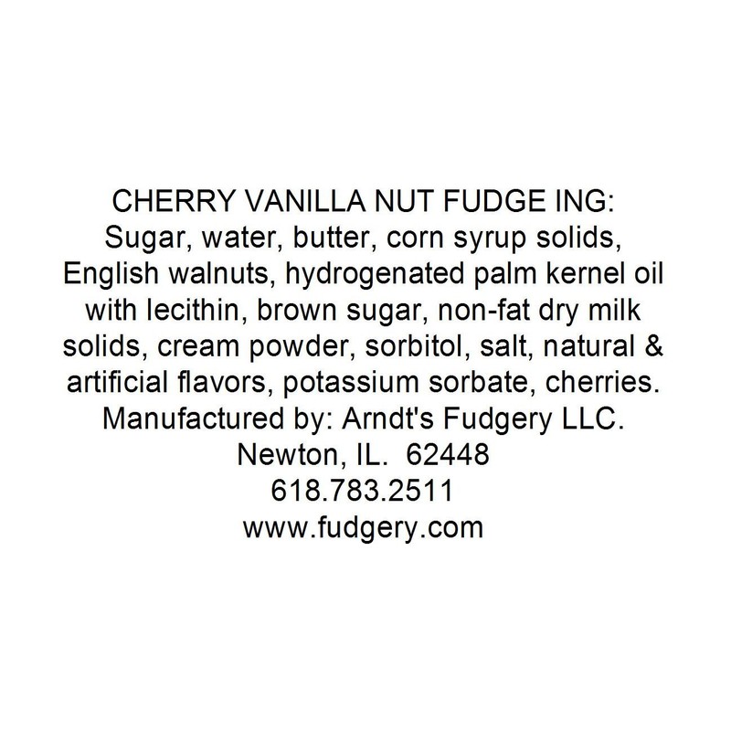 The Amish-Buggy Home Made Creamy Cherry Vanilla Nut Fudge -