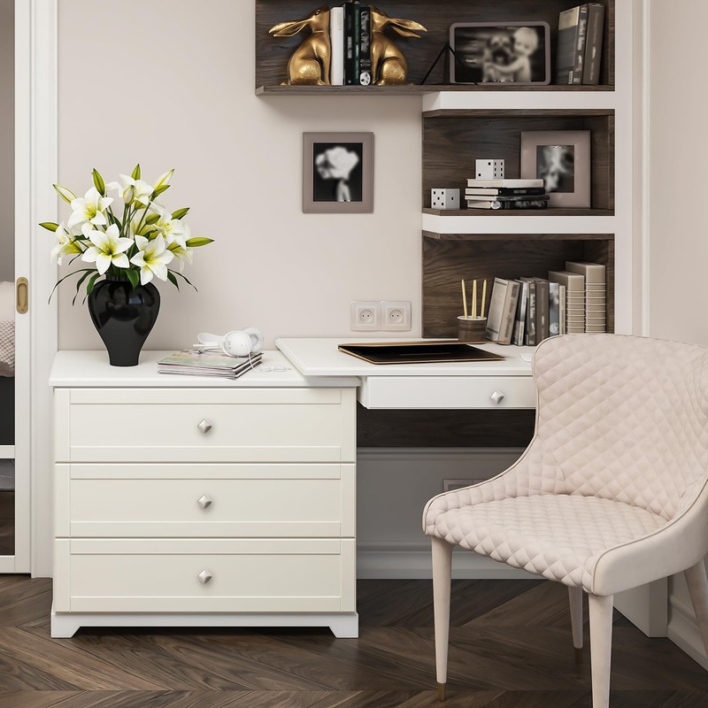 Ravinte 30 Pack Solid Single Hole Square Foot Cabinet Arch