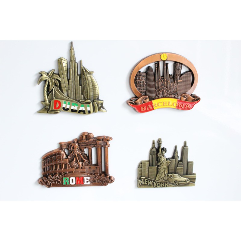 Barcelona (Spain) - 3D Metal Fridge Magnet for Kitchen Refrigerator