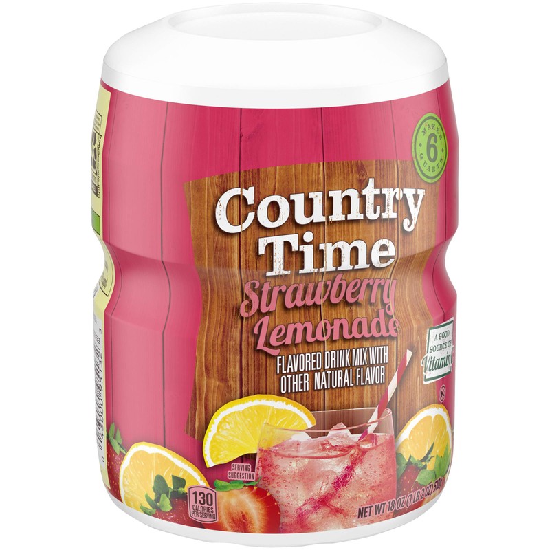 Country Time Strawberry Lemonade Naturally Flavored Powdered Drink Mix 1