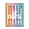 Tinc Set of 6 Cute Roller Print Metallic Highlighter Pens,