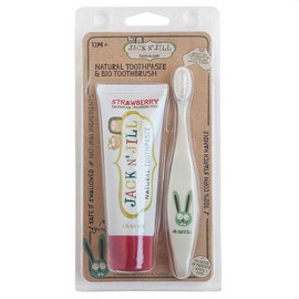 Jack N' Jill Strawberry Toothpaste with Bunny Bio Brush