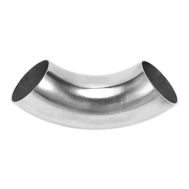 Motoforti 90 Degree Mandrel Bend Elbow Car Modified Exhaust Pipe Tubing Piping 1.5" Inch OD Thickness 1.2mm/18GA 38x126x1.2mm 201 Stainless Steel Silver Tone