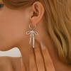 Nawflue Earrings for Women White Gold Dainty Bow Butterfly Earrings