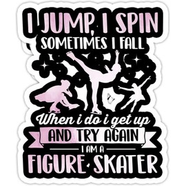 eden tee Figure Skater Girls Figure Skating I Am A Figure Skater- 4x3 Vinyl Stickers, Laptop Decal, Water Bottle Sticker (Set of 3)