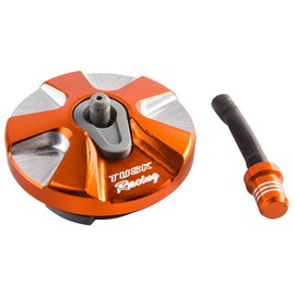 Tusk Billet Aluminum Gas Cap Orange - Fits: KTM 250 XC-W (E-Start) 2008-2018