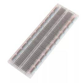 MEXBIT 2pcs Paquete 2 Protoboard Blanco 830 Puntos Transparente, proyectos Electronica, pic,Tarjeta de Pruebas breadboard
