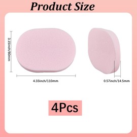 GORGECRAFT 4 Stück Gesichtsreinigungsschwamm Wiederverwendbare Schwämme Zum Abschminken Ovale Gesichtswaschschwämme Perlrosa Make Up Schwämme Für Das Gesicht Tägliche Reinigung Sanftes Peeling Make Up