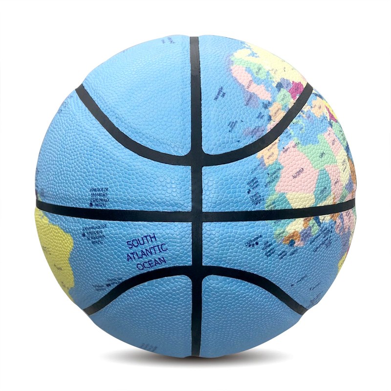 MINDCOLLISION Earth Pattern Basketball, Walking Globe, Gifts, Souvenirs, Decorations,Size5