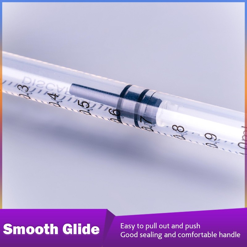 Ylemnf 1cc Syringe 1ml 25 Gauge 1 Inch 25mm with