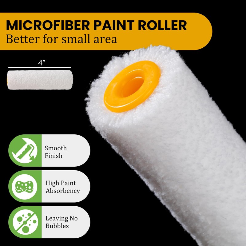 Mister Rui Paint Roller Covers, 24 Pieces, 4 Inch Paint