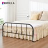 RIMELA Light Beige Bed Skirt Queen Size 15 Inch Drop