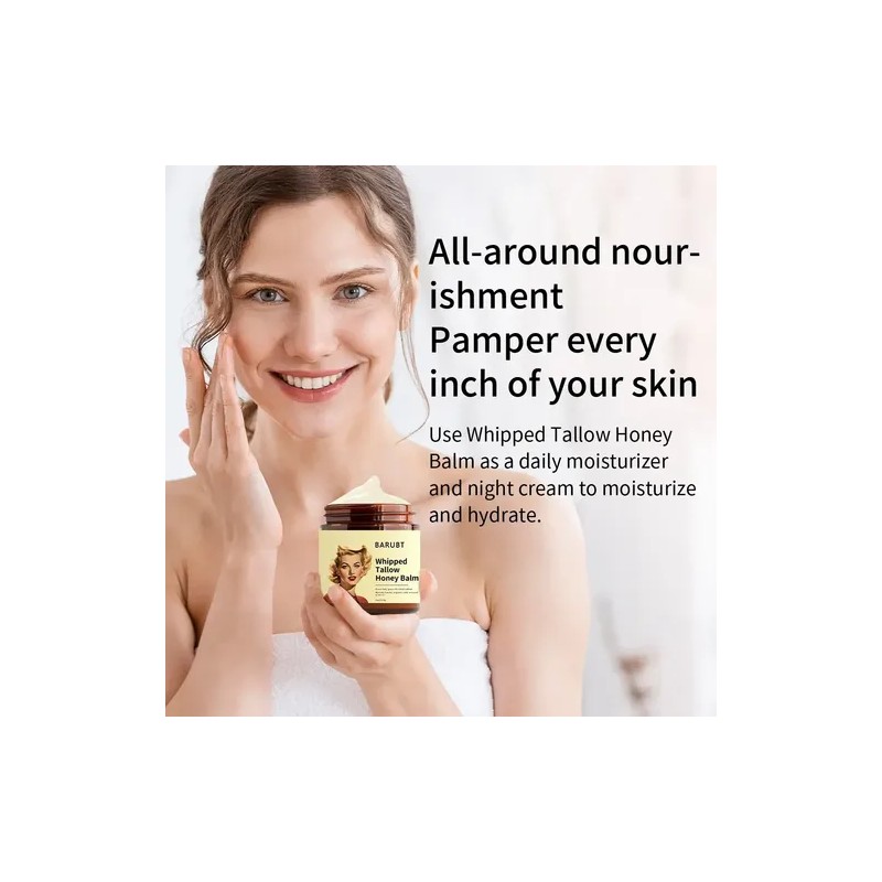 Bálsamo Facial Sebo De Res Miel Crema Hidratante Piel Seca2