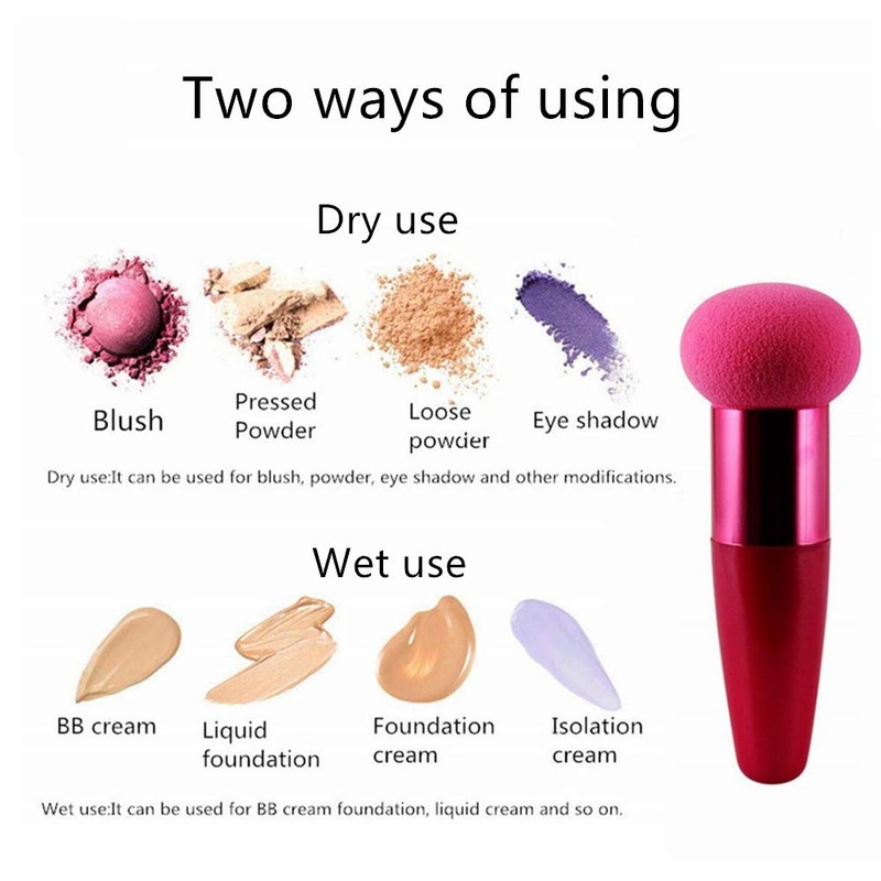 2Pcs Makeup Sponge Mushroom Facial Foundation Sponges Makeup Blending Sponge