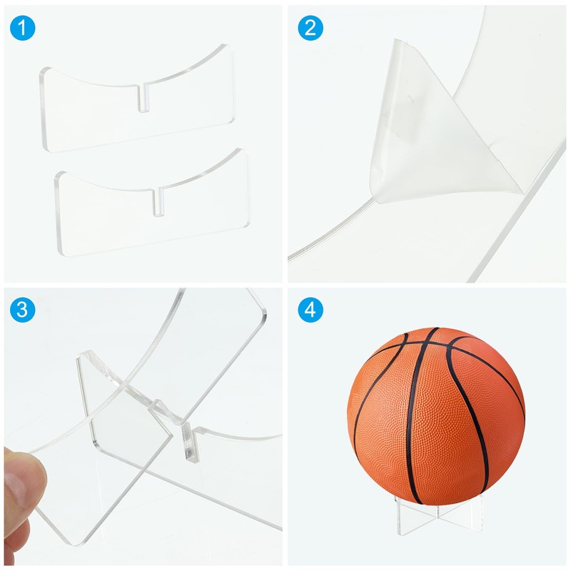 PATIKIL 2" Ball Display Stand Multifunction Acrylic Ball Stand Display