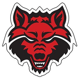 Craftique Arkansas State Indians Decal (WOLF DECAL (3",4",6",12"), 4 in)