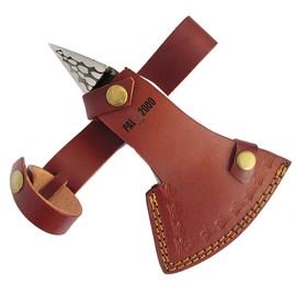 AX-2003 Custom Handmade High Carbon Stainless Steel Viking Head Axe Only Gorgeous Axe Head with Leather Sheath