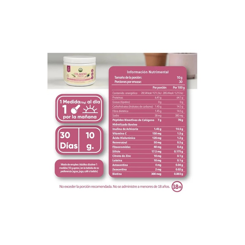 Péptidos De Colágeno, Biotina, Resveratrol 300 G Pasiguaro