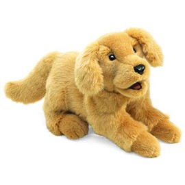 Folkmanis Golden Retriever Puppy Hand Puppet, Tan, 1 EA