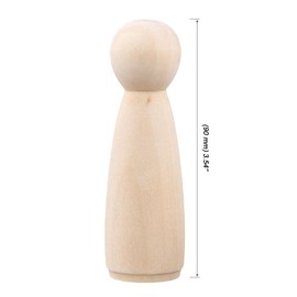 MOUYAT 30 Pack 3.5 Inch Unfinished Wooden Peg Dolls Girl, Natural Wood Angel Peg People for DIY Painting, Crafts, Art Projects and Home Decoration