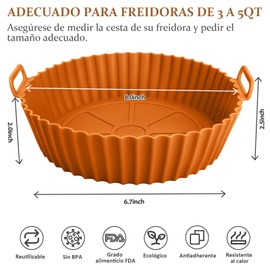 Paquete de 3 de Silicona para Freidora de Aire, Accesorios Silicon para Air Fryer Reutilizable Antiadherente, Resistente al Calor, Olla Silicona para Freidora, Horno,Microondas (Marrón+Negro+Gris)