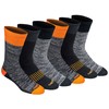 Dickies Men's Dri-tech Moisture Control Crew Socks Multipack, Hi-vis Orange