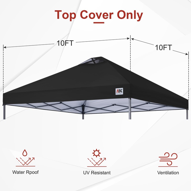 ABCCANOPY Replacement Canopy Top for Easy Pop up Canopy Tent