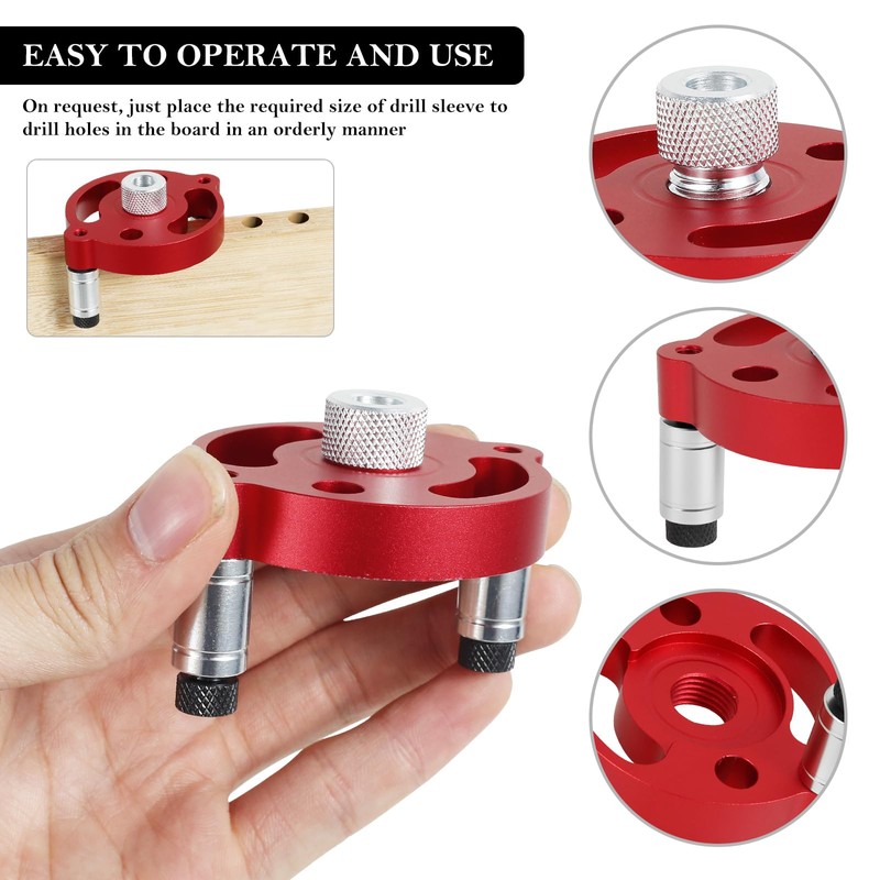 Woodworking Center Finder Kit Vertical Self Centering Dowel Jig Kit