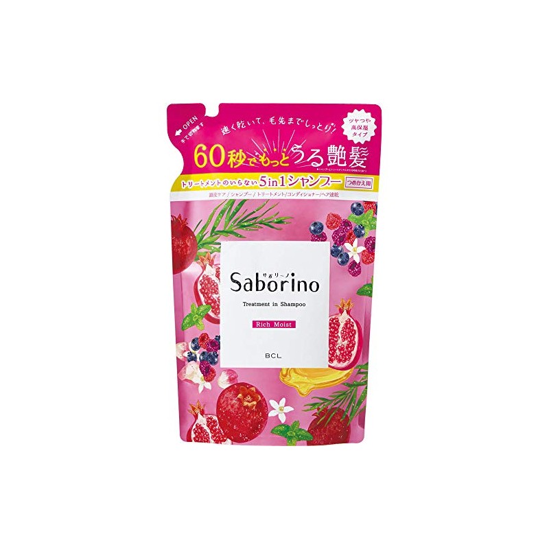 Saborino Treatment in Shampoo Rich Moist Refill, 14.1 fl oz