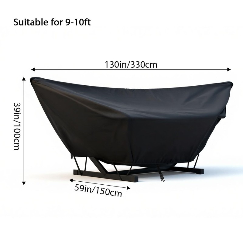 Outdoor Hammock Cover with Zip and Elastic Ropes, Heavy Duty