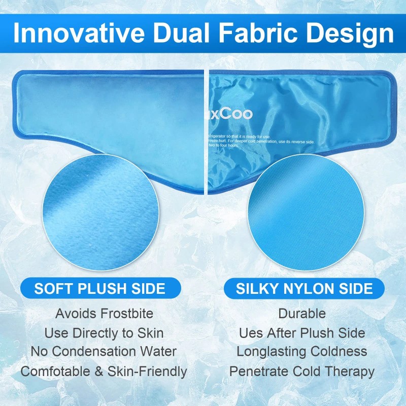 Relaxcoo Neck Ice Pack Wrap, Reusable Gel Ice Pack for