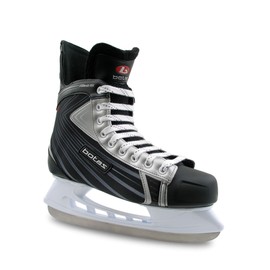 Botas - Attack 181 - Men's Ice Hockey Skates | Made in Europe (Czech Republic) | Color: Black with Silver, Adult 10