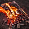 Folding Campfire Grill, Stainless Steel Camping Grill Grate with Foldable