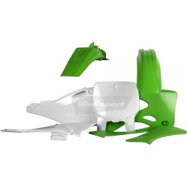 Polisport Plastic Kit Set Green Complete KAWASAKI KX250 KX125 1999–2002