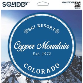 Squiddy Copper Mountain Colorado - Vinyl Sticker Decal for Phone, Laptop, Water Bottle (2.5" Tall)