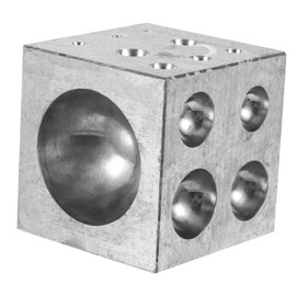 TEHAUX 18holes Metal Jewelry Doming Punch Tool for Gold Silver Copper Dapping Block for Jewelry Making Accessory for Crafting and Professional Use