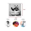 KREATIVE ARTS Black and White Panda Shower Curtain Funny Animal