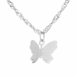 Unbranded Magical Butterfly Pendant On Chain Silver Necklace