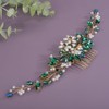 BERYUAN Bridal Rhinestone Pearls Hair Comb Flowers Pearls Rhinestone Wedding