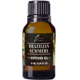 LaPew Diffuser Oil Brazilian Summers Scent – Luxury Fragrance Oil for Ultrasonic and Waterless Diffusers – Hotel-Inspired Aroma – 10 mL, 0.34 fl oz Glass Dropper Bottle