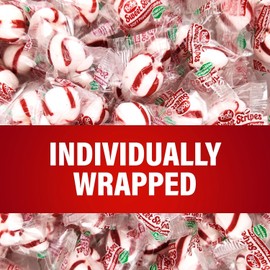 Sweet Stripes Soft Peppermint Candy, 1.8 Pound Bulk Tub - Individualy wrapped Mint Candy