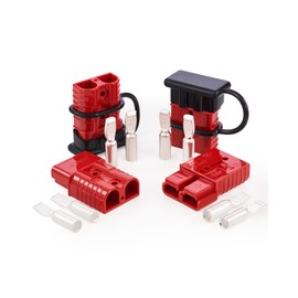 Orion Motor Tech Wire Connector 4 Pack, 175A Wire Harness Plug Kit for 2 to 4 Gauge Cables, 12V to 36V Battery Quick Connect Disconnect Set for Car Bike ATV Winches Lifts Motors More, Set of 4, Red