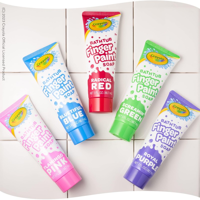 Crayola Taste Beauty Bathtub Finger Paint Soap, Easy to Clean,