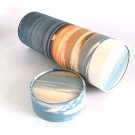 Ocean Sunset Scatter Tubes for Adult Ashes – Biodegradable Cardboard Cremation Urns (Large)