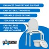 ProBasics Drop Arm Adjustable Bedside Folding Commode Chair Portable with
