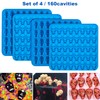 Sidosir 4Pcs Gummy Skull Candy Molds, Gummy Skull Molds, Non-stick
