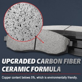 ALLCOMBO Ceramic Front Brake Pads for 2002 2003 2004 2005 2006 Camry, 2009 2010 2011 2012 2013 2014 2015 Lexus IS250, 2006 GS300 Replacement Left and Right Side Brakes 908