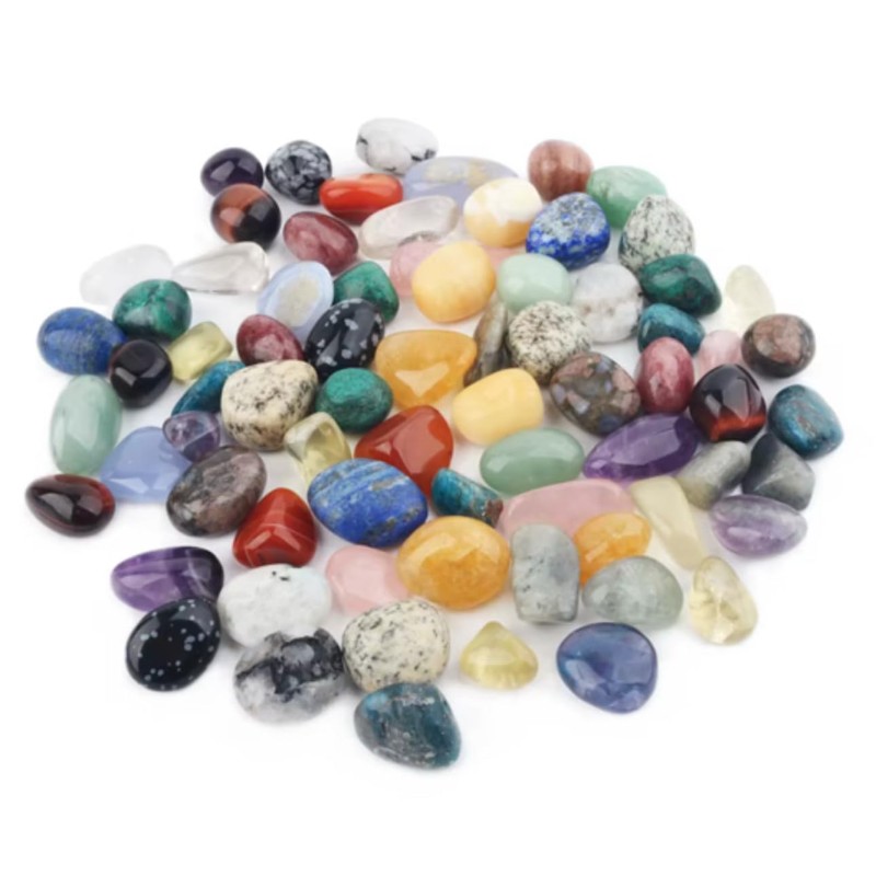 Mixed Natural Healing Crystal Stones, Assorted Colours, Tumbled Gemstones Collection