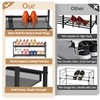 Expandable Shoe Rack, 2 Tier Adjustable Shoe Organizer with Flat