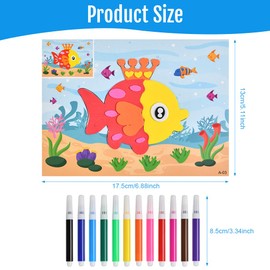 OSDUE 12 Pieces EVA Foam Art Crafts Gift Kit, 3D EVA Foam Sticker Puzzle Game, DIY Cartoon Animal Painting Stickers for Kids Ages 4+ Toddler, Preschool Learning Toy for Easter Birthday Party Favor